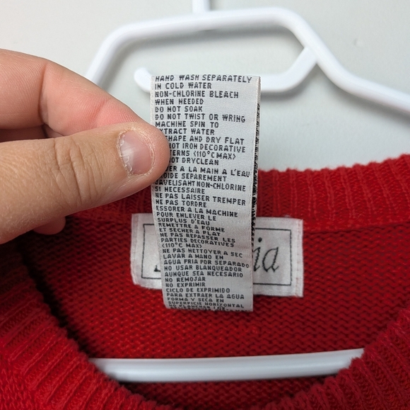 VINTAGE Santoria Grand Ma Christmas Sweater Size M Made In Hong Kong - Picture 5 of 9